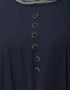 Muslim Free Size Kaftan With Contrast Banding In The Color  Navy Blue